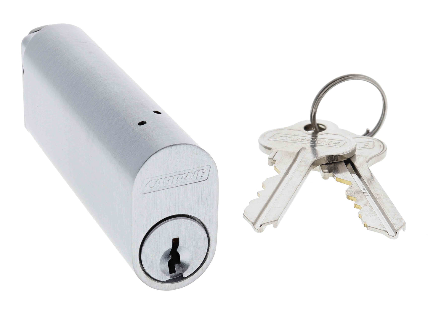 Carbine Oval Cylinder, 6 pin 76mm cylinder X Cam, C4 Keyed to Differ , Boxed, Satin Chrome