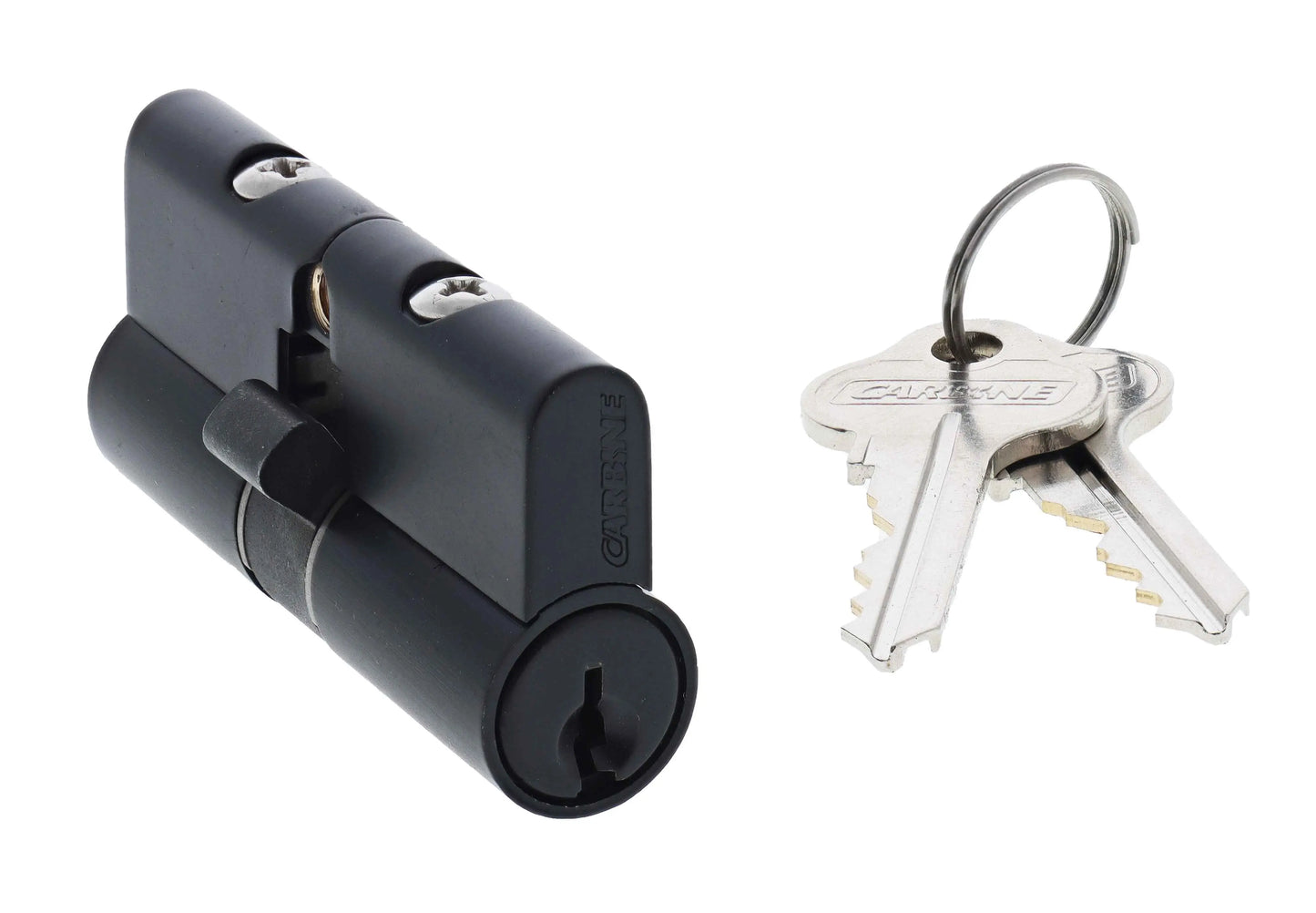 Carbine Euro Double cylinder Fixed Cam, 5 pin, C4 Keyed to Differ, , Boxed, Matte Black