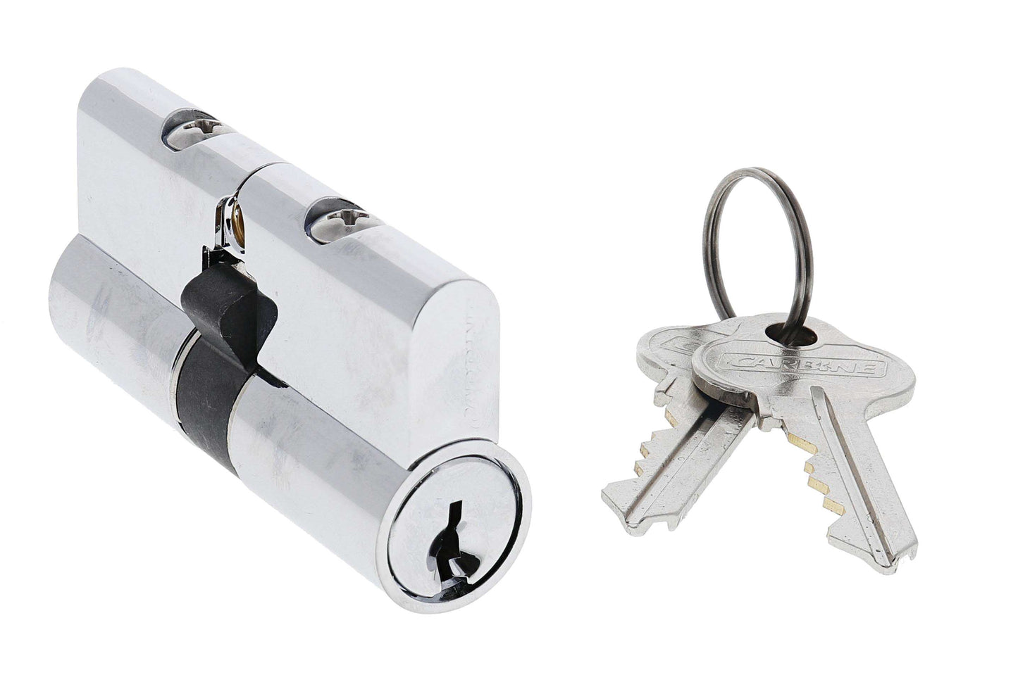 Carbine Profile Double Cylinder, Lazy Cam, 5 pin, C4 Keyed Alike KA1, Boxed, Chrome Plate