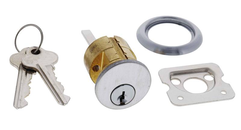 Carbine 201 Cylinder, Non stamped, 6 pin, C4 Keyed Alike KA2, , Satin Chrome