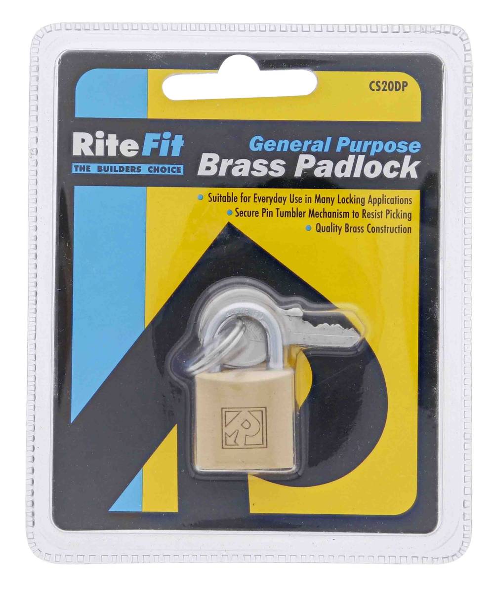 Lenlok CS20 20MM Padlock, 3.7MM x 10MM Shackle, Keyed to Differ , Display Pack