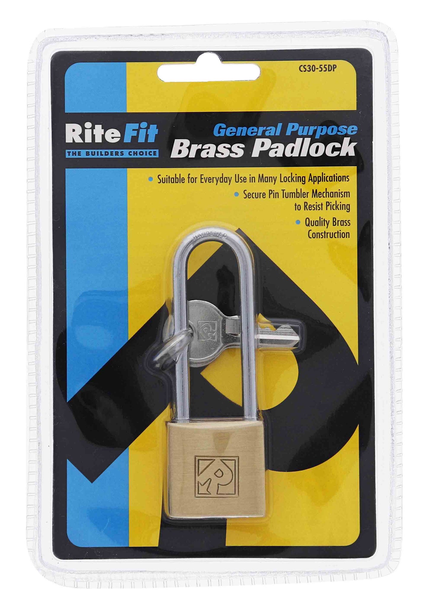 Lenlok CS30 30MM Padlock, 4.75MM x 55MM Shackle, Keyed to Differ , Display Pack