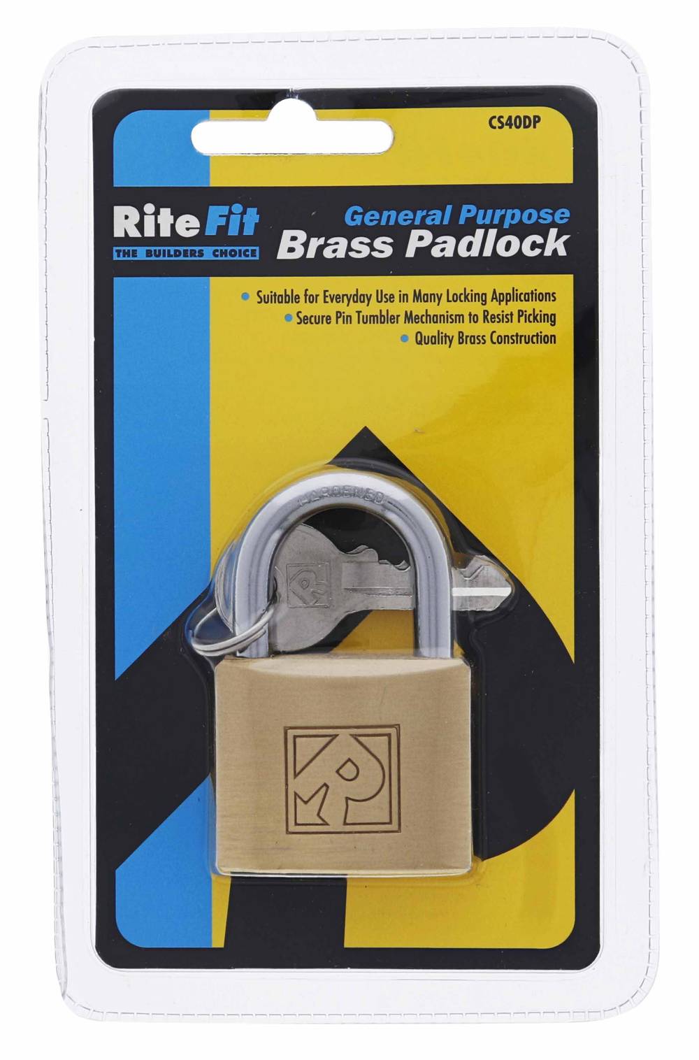 Lenlok CS40 40MM Padlock, 6.45MM x 23MM Shackle, Keyed to Differ , Display Pack