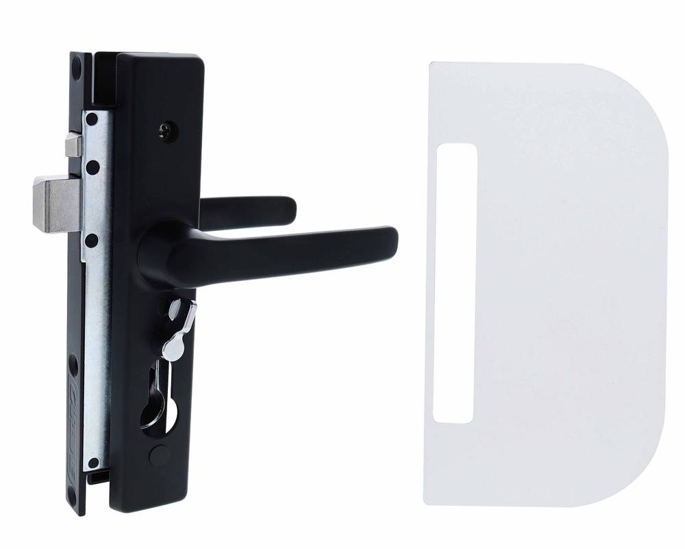 Carbine CSDL Screen Door Lock, Includes CSS-1 shield, Black