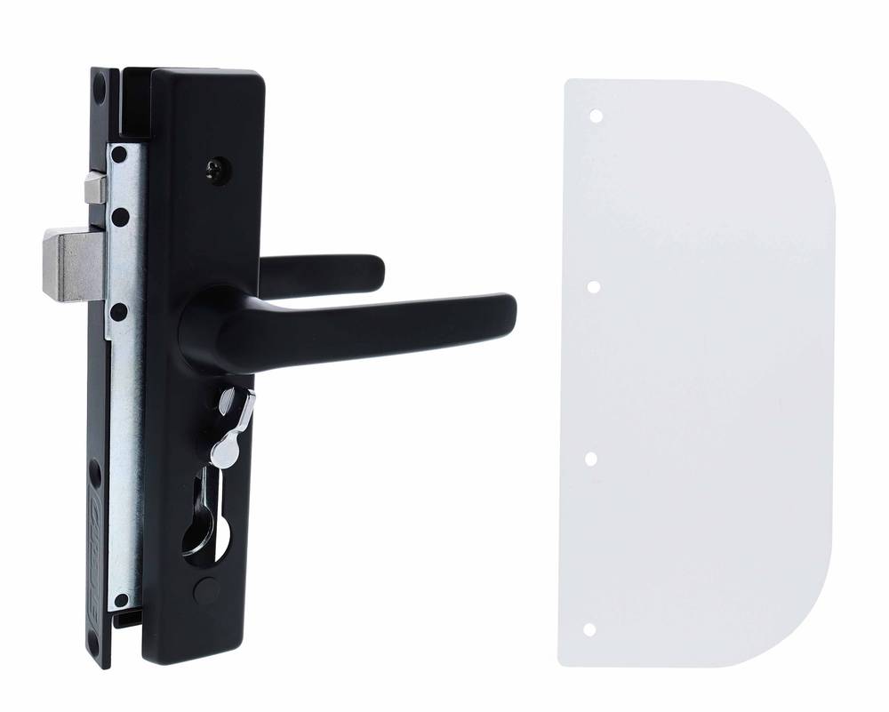 Carbine CSDL Screen Door Lock, Includes CSS-2 shield, Black