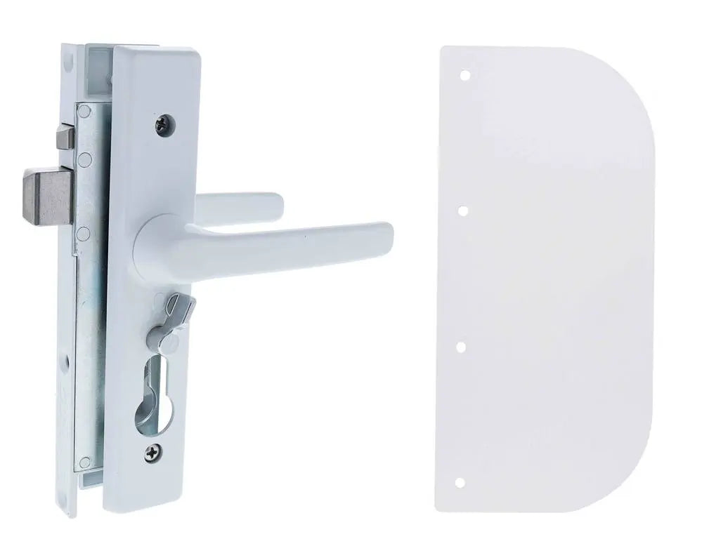Carbine CSDL Screen Door Lock, Includes CSS-2 shield, White