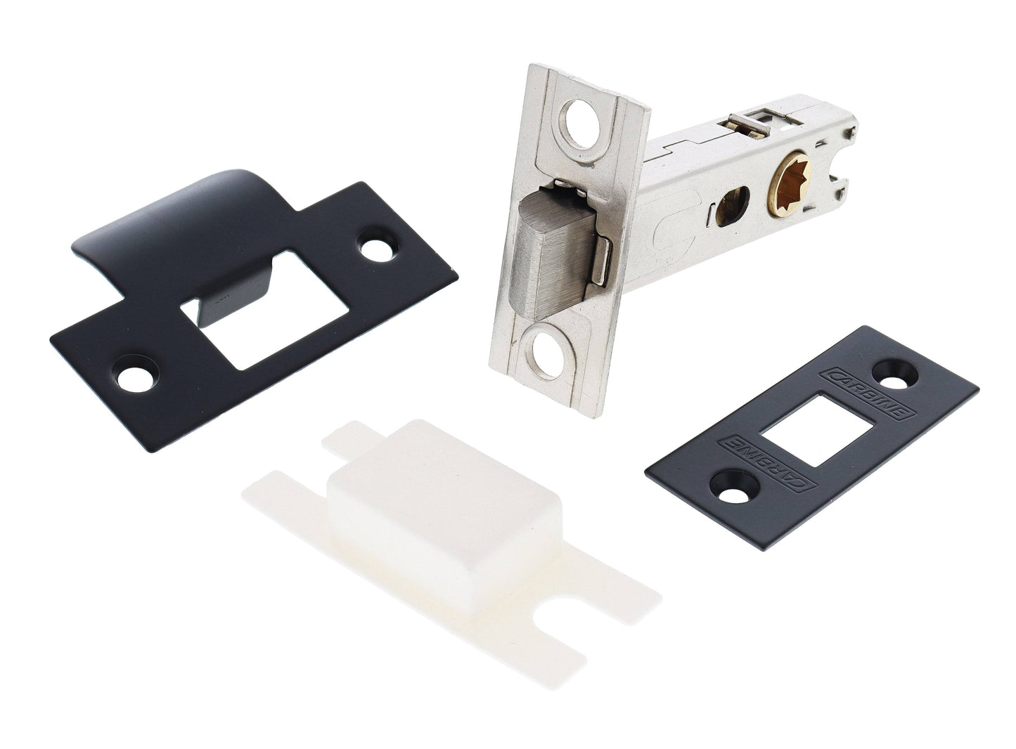 Carbine mortice furniture 60mm tubular latch, Matte Black