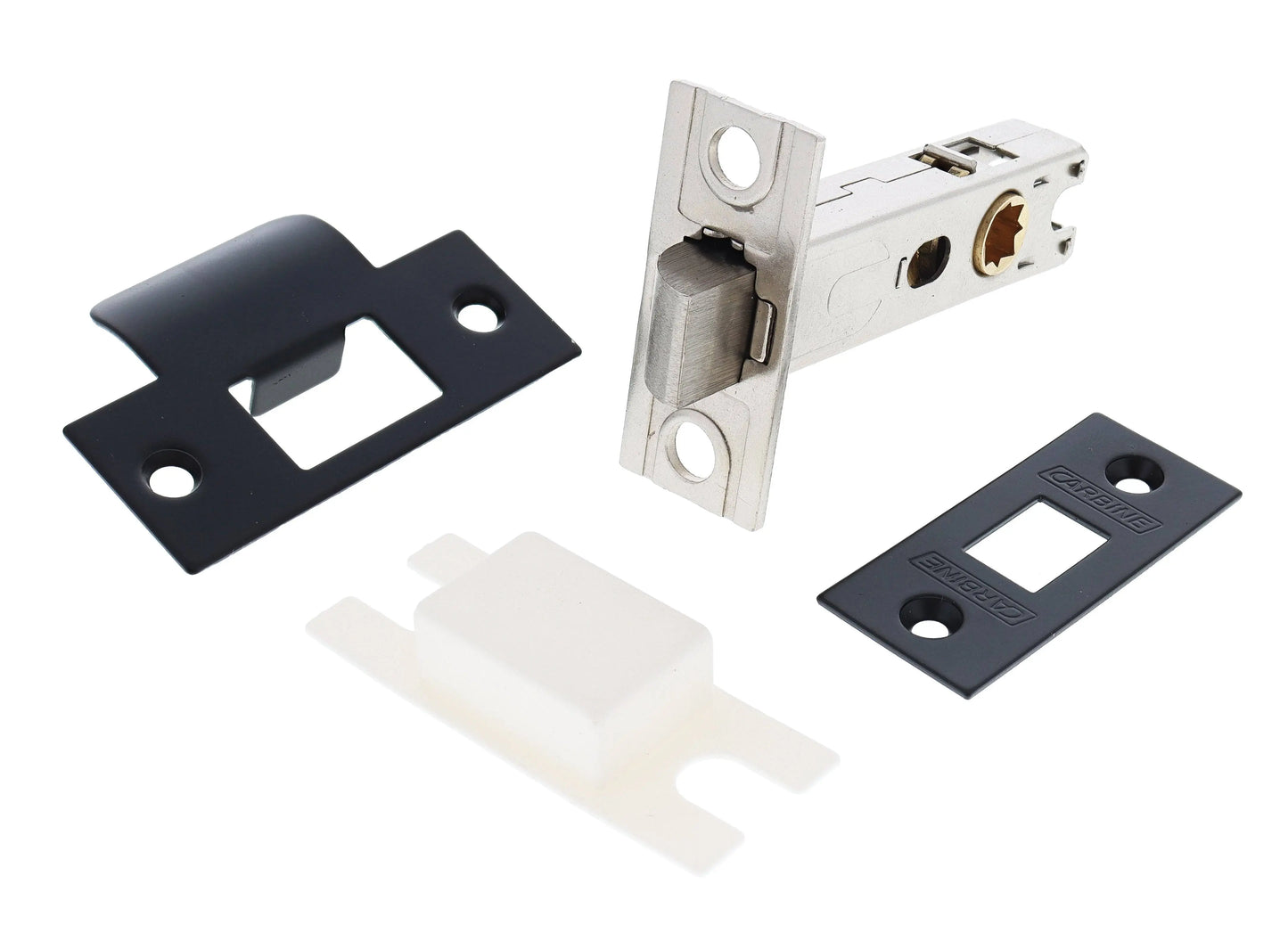 Carbine mortice furniture 60mm tubular latch, Matte Black