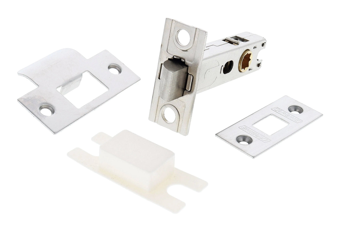 Carbine mortice furniture 60mm tubular latch, Stainless Steel