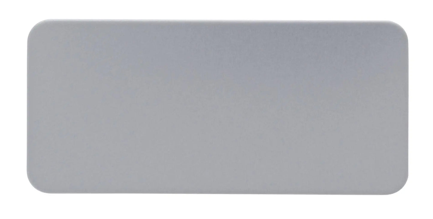 Souber EE2, Rectangular Adhesive Escutcheon Suits Plain Plate, 65.5mm x 30mm, Anodised Silver