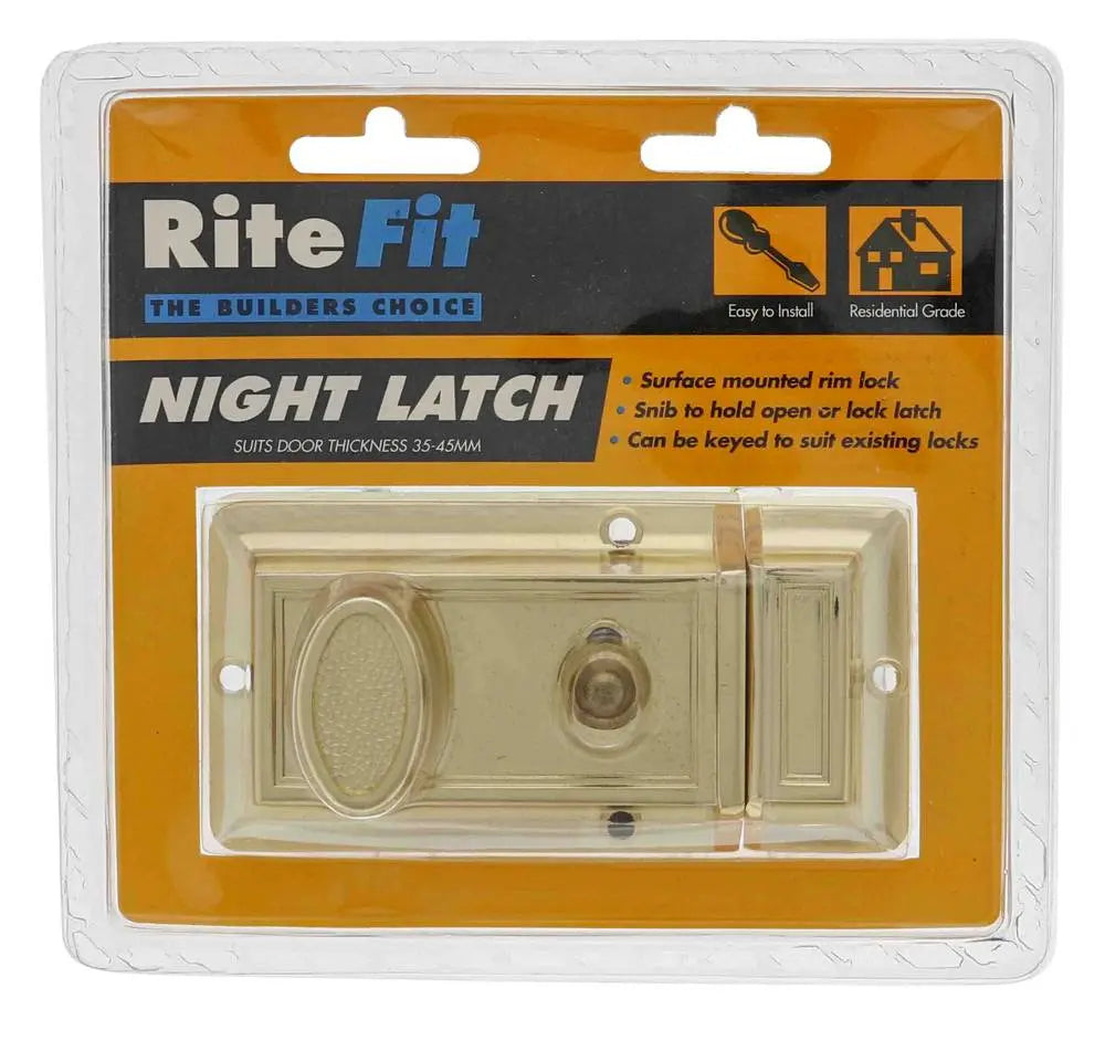 Lenlok ENL Nightlatch, 60mm backset, Keyed to Differ, Display Pack, Polished Brass