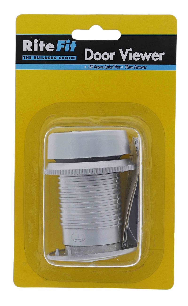Lenlok 130 Degree 32mm Large Door Viewer, Display Pack, Silver