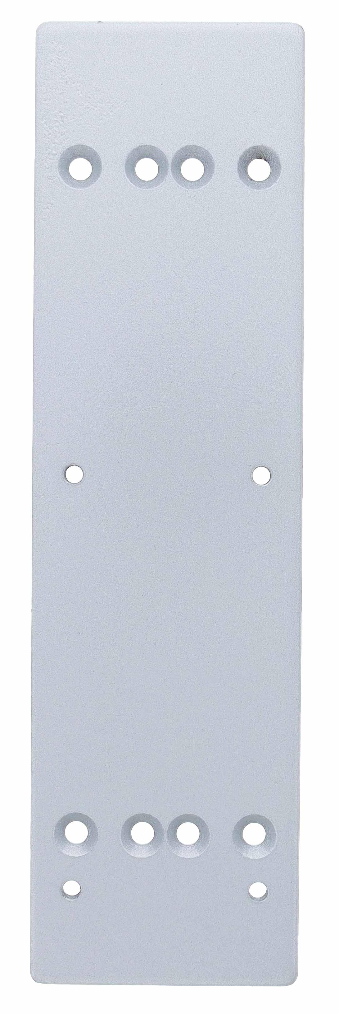 Ryobi drop plate for D2100 series door closer in durable silver finish with multiple mounting holes for easy installation and added support
