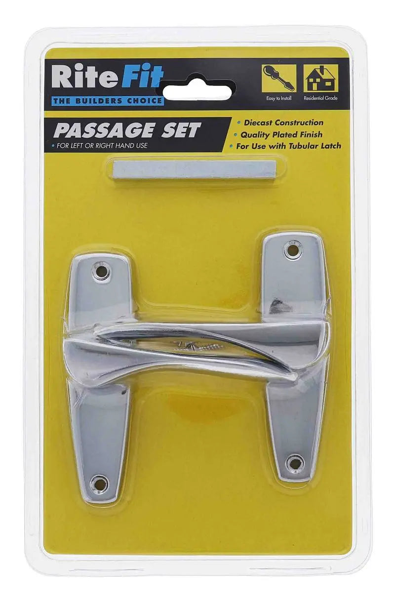 Lenlok Residential Passage Furniture, Display Pack, Chrome Plate