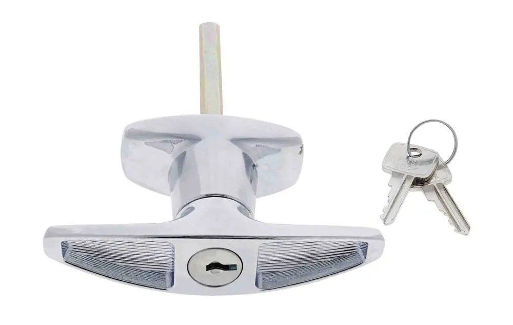 Lenlok GHRF T Handle, Rear Fixing, 75MM Spindle, Keyed Alike 268, , Chrome Plate, Poly bag