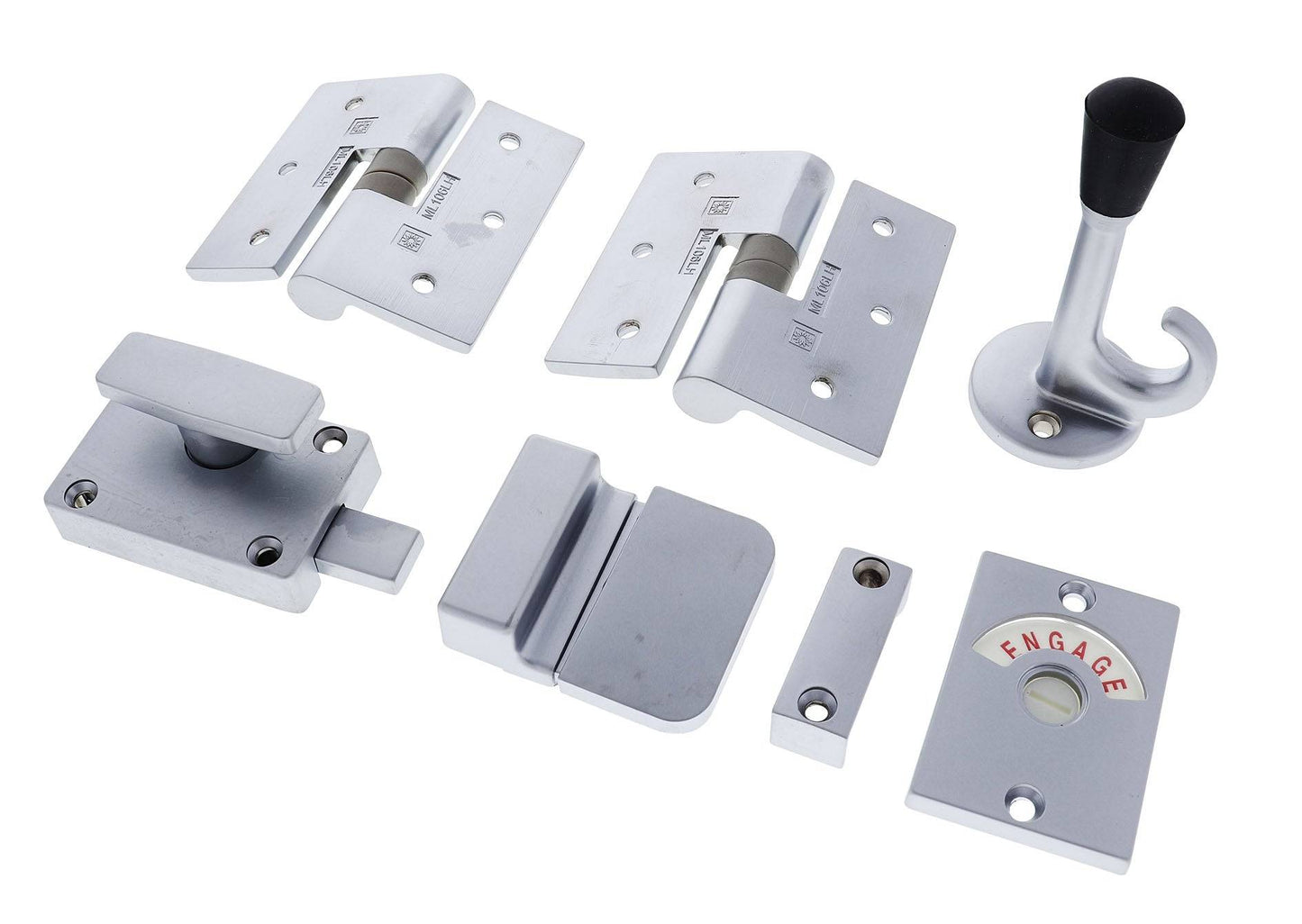 Lenlok HOSFWIGHSCBLH Screw Fixed Gravity Hinge Set, Hold Open, Left hand, Satin Chrome