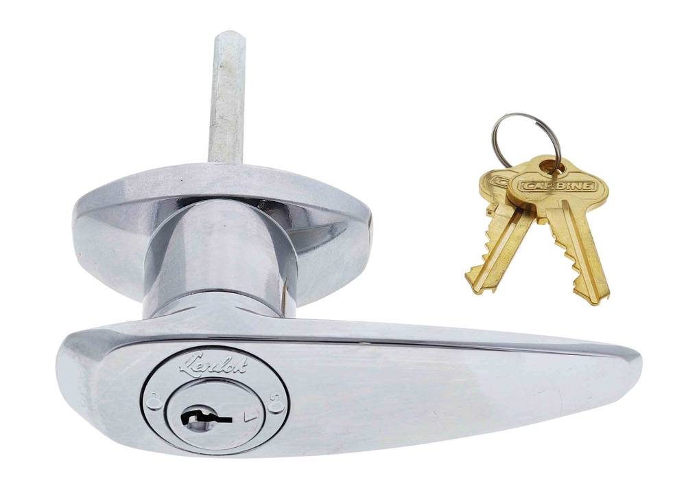Lenlok L Handle, Rear Fixing, 75MM Shaft, C4 Keyed Alike KA1, , Chrome Plate