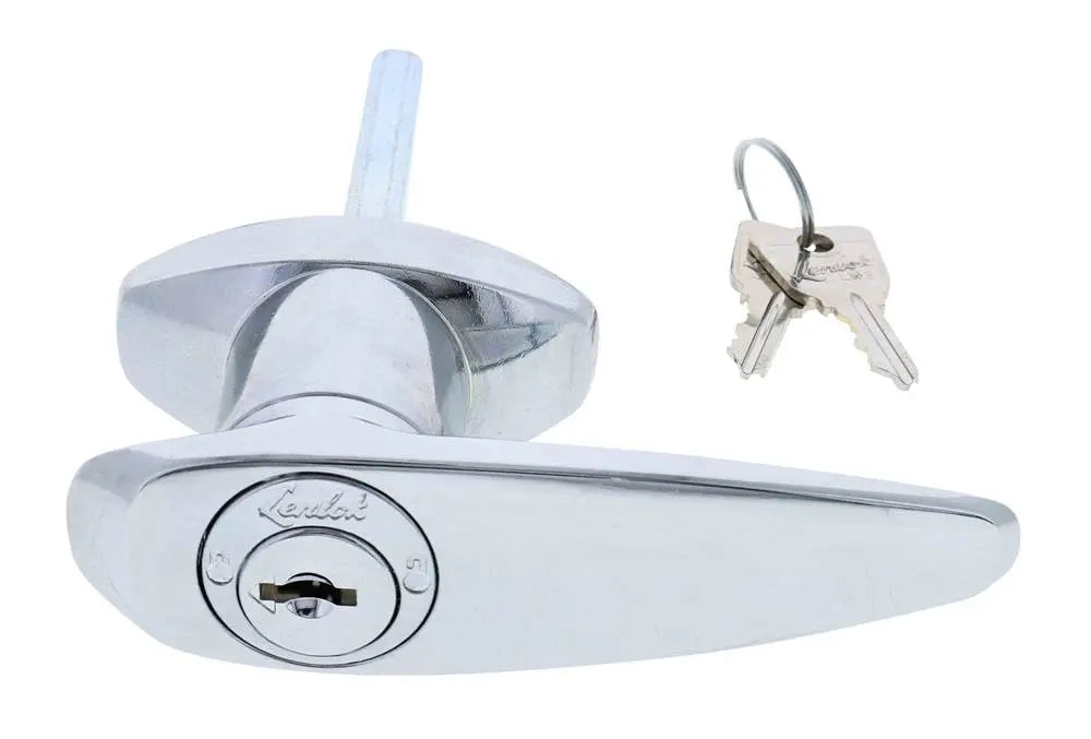 Lenlok L Handle, Rear Fixing, 75MM Shaft, LN Keyed Alike CL001, , Chrome Plate