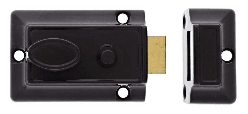 Lenlok LNL Nightlatch, 60mm backset, Keyed to Differ, Boxed, Brown