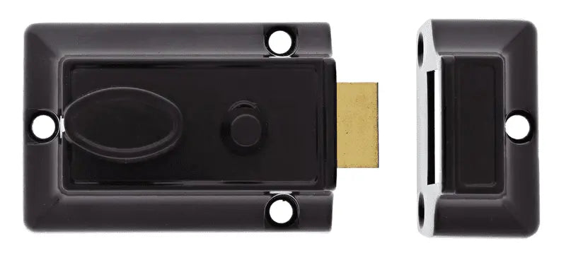 Lenlok LNL Nightlatch, 60mm backset, Keyed to Differ, Boxed, Brown