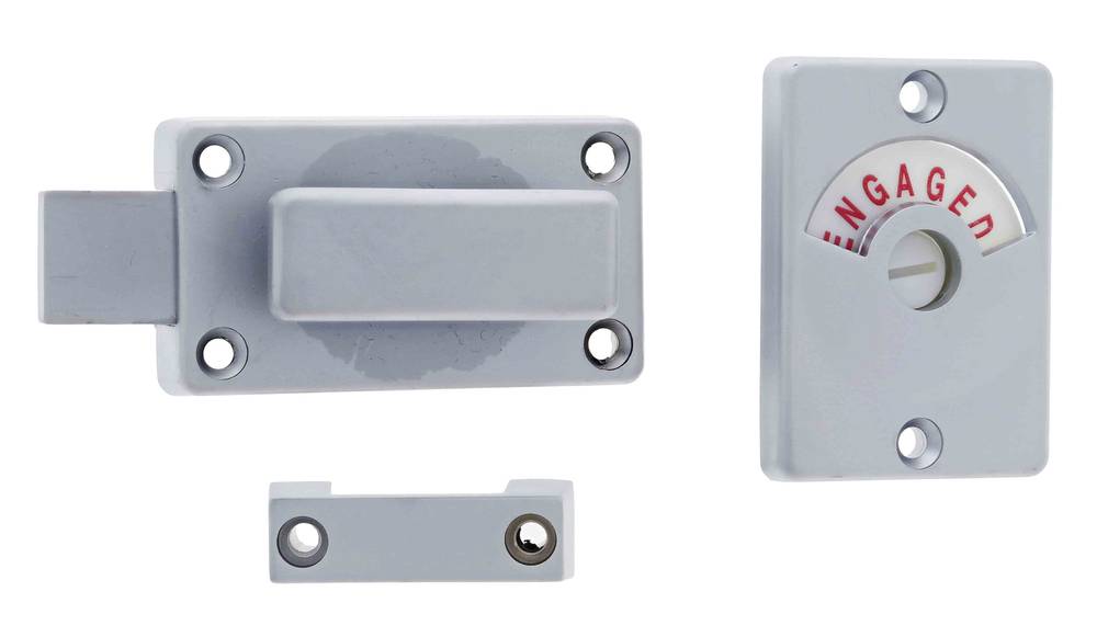 Lenlok M100asf, Surface Mounted Indicator Bolt, 70MM X 40MM with Emergency Release, Satin Chrome