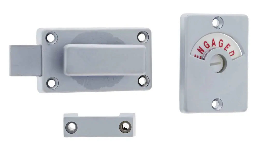 Lenlok M100asf, Surface Mounted Indicator Bolt, 70MM X 40MM with Emergency Release, Satin Chrome