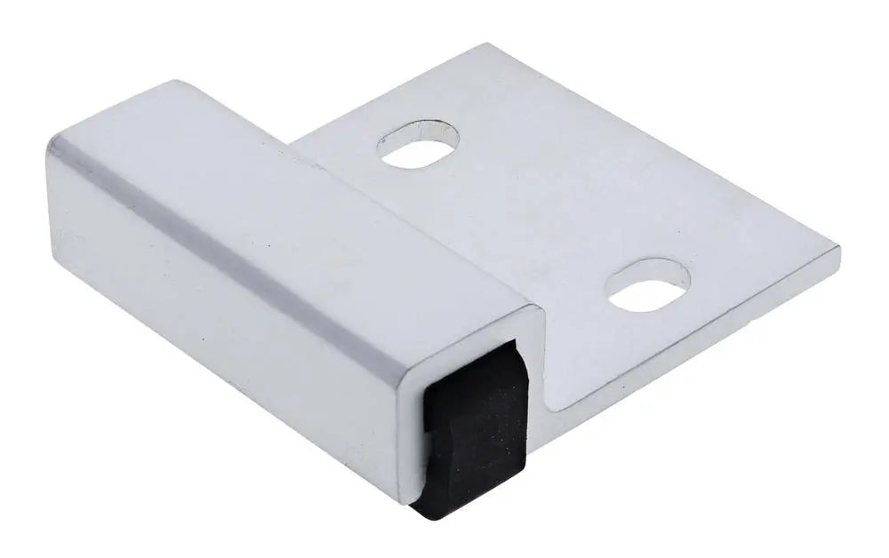 Lenlok M107BT, Bolt Through, Bumper, 48MM X 54MM X 17.5MM, suits 18-50mm Door, Satin Chrome