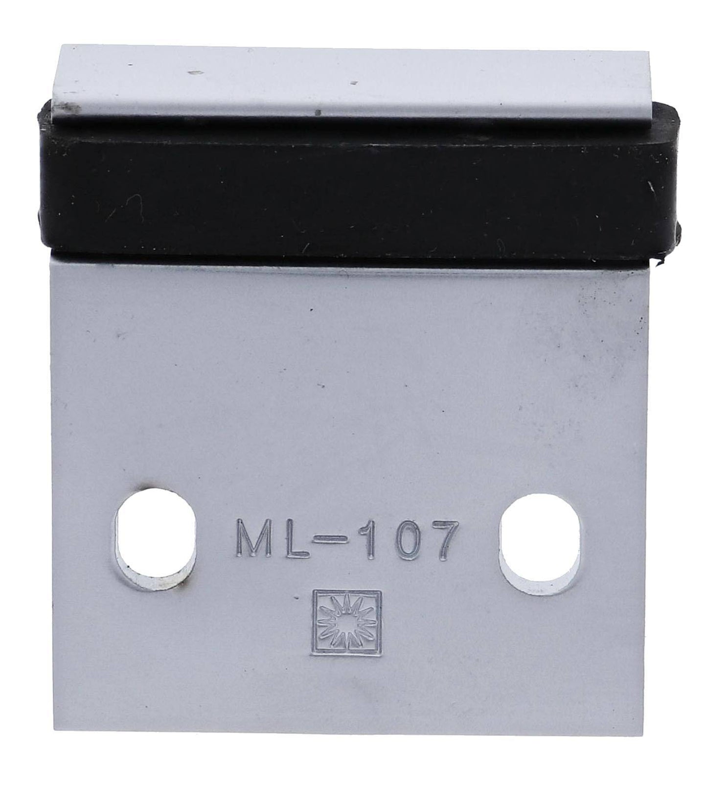 Lenlok M107NF, Bolt Through, Bumper No Fixings, 48MM X 54MM X 17.5MM, suits 18-50mm Door, Satin Chrome