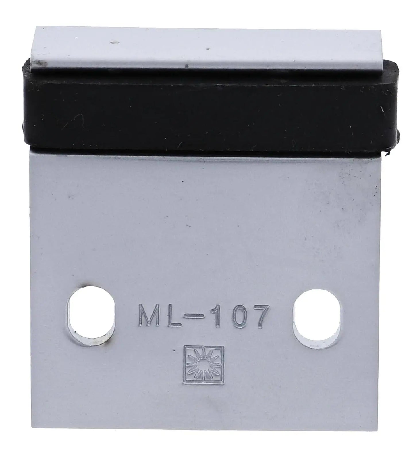 Lenlok M107NF, Bolt Through, Bumper No Fixings, 48MM X 54MM X 17.5MM, suits 18-50mm Door, Satin Chrome