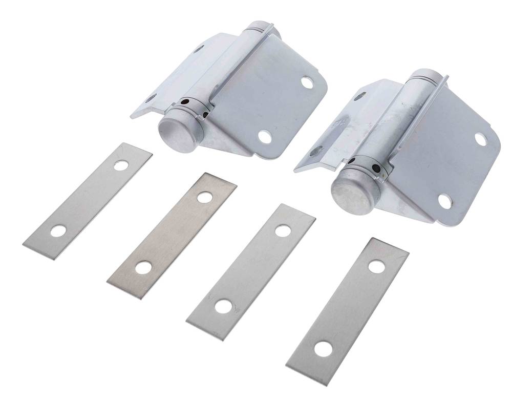 Lenlok M109, Spring Hinge, Hold Closed, Bolt Through, Pair, Satin Chrome