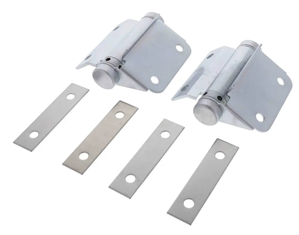 Lenlok M109, Spring Hinge, Hold Closed, Bolt Through, Pair, Satin Chrome
