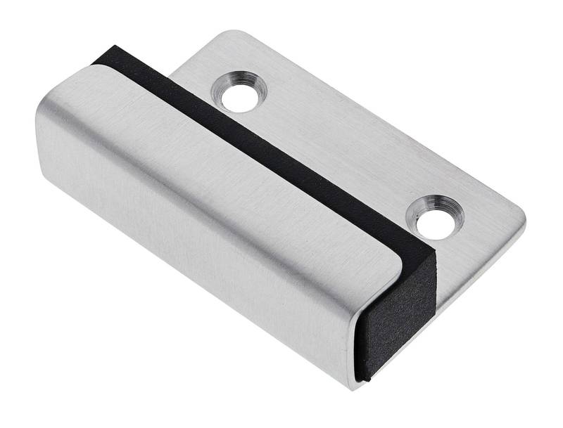 Lenlok M116, Edge Mounted, Bumper, 33MM X 50MM X 15MM, suits 18-25mm Door, Stainless Steel