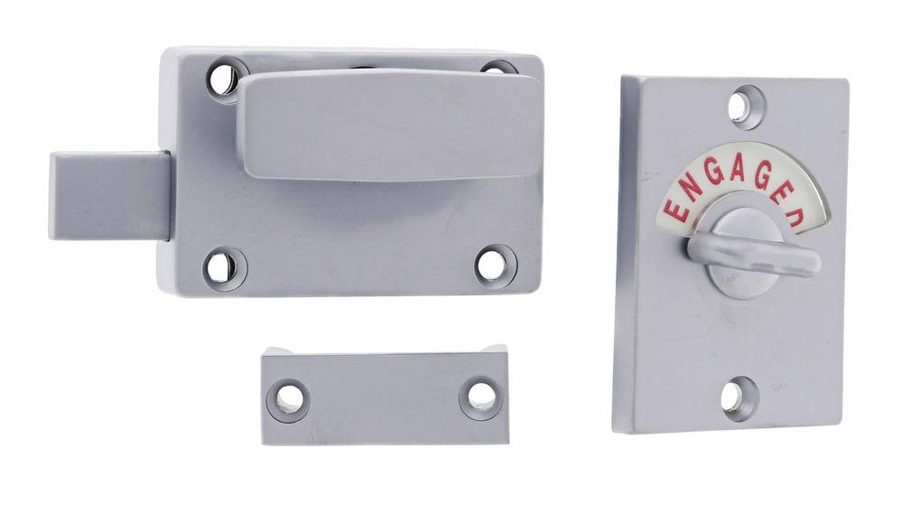 Lenlok M200asf Visible Fixing Mounted Indicator Bolt, 63MM X 40MM, , Emergency Release, Satin Chrome