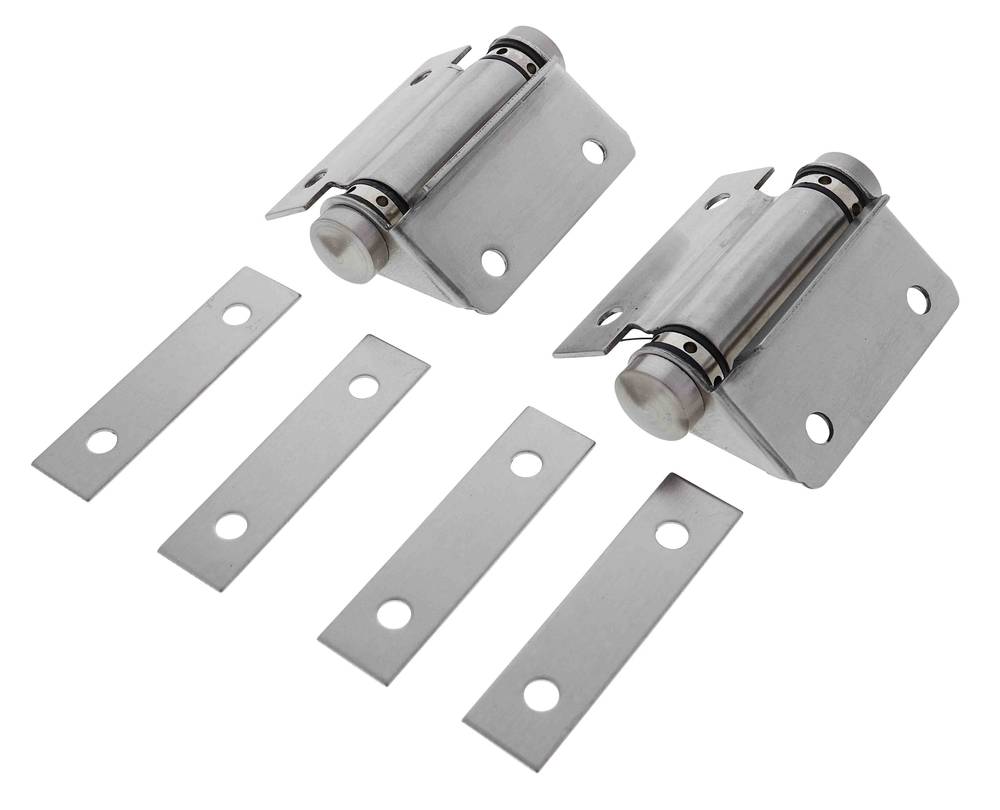 Lenlok M209, Spring Hinge, Hold Closed, Bolt Through, Pair, Satin Stainless Steel