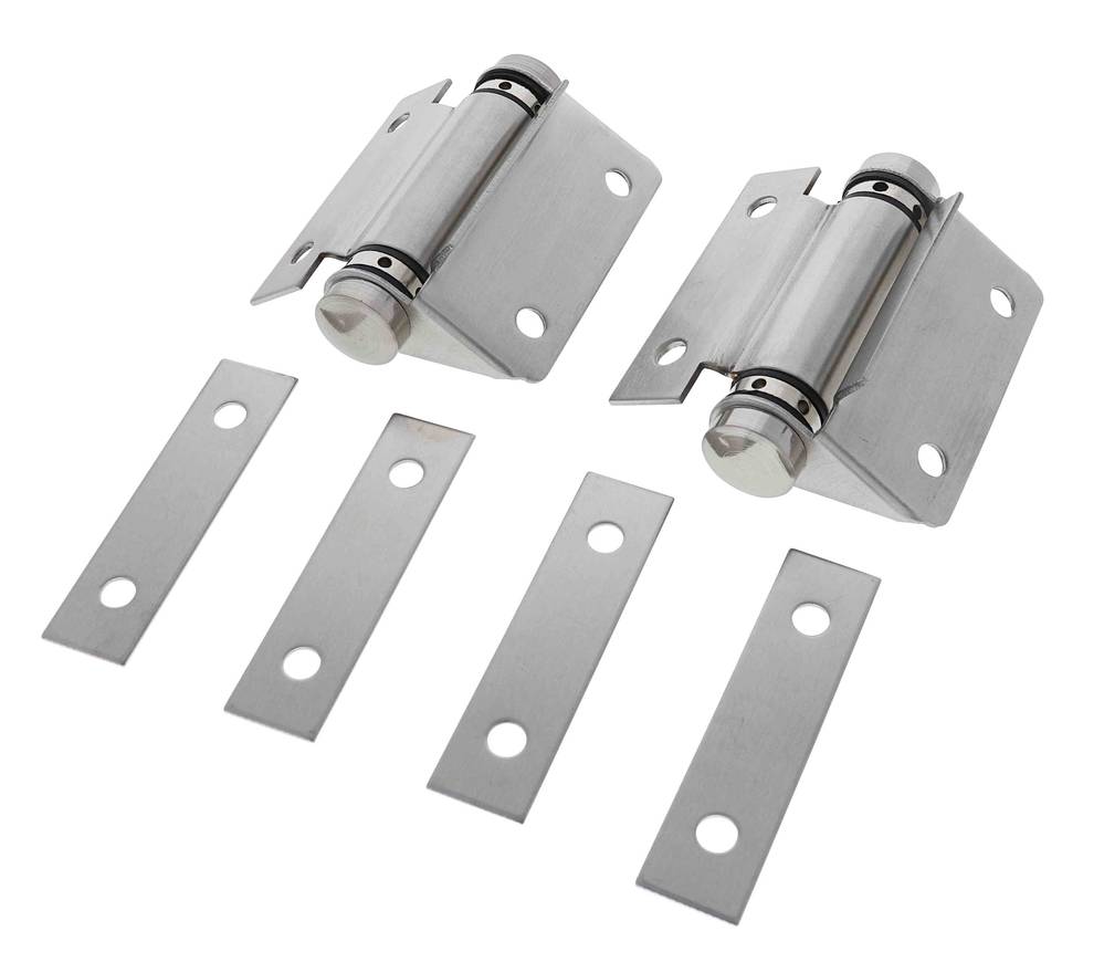 Lenlok M209, Spring Hinge, Hold Open, Bolt Through, Pair, Satin Stainless Steel