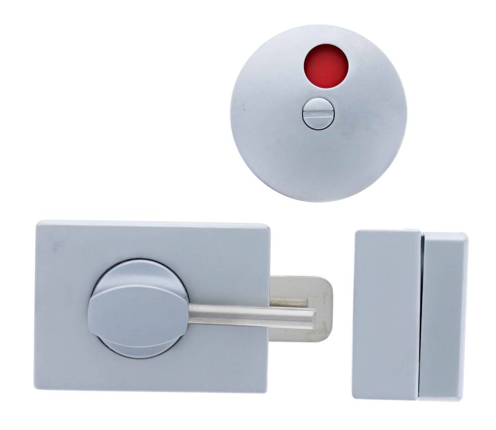 Lenlok M300-ambulant Right hand Surface Concealed Mounted Indicator Bolt, 68MM X 50MM, Ambulant Turn, Satin Chrome