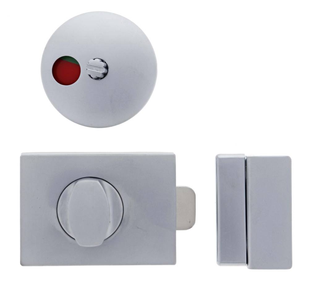 Lenlok M300sf Surface Concealed Mounted Indicator Bolt, 68MM X 50MM, Emergency Release, Satin Chrome