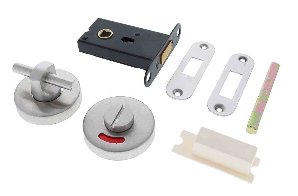 Lenlok M400MI-A Morticed Mounted Indicator Bolt, 57mm backset, 77MM X 23MM with Emergency Slot and Thumbturn, Satin Chrome