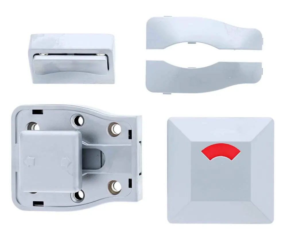 Lenlok MODA Easy Glide Slide, Surface Mounted Indicator Bolt, with Emergency Slot, Satin Chrome
