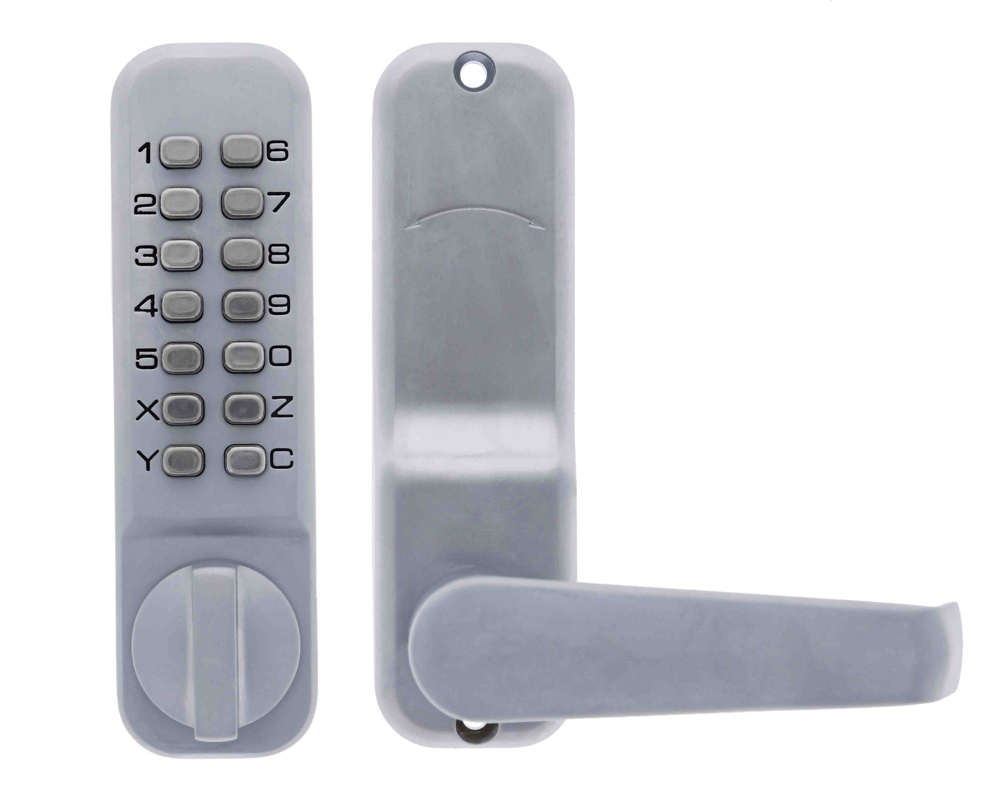 Carbine NK2000 Knob with lever digital, 60mm backset, Boxed, Satin Chrome