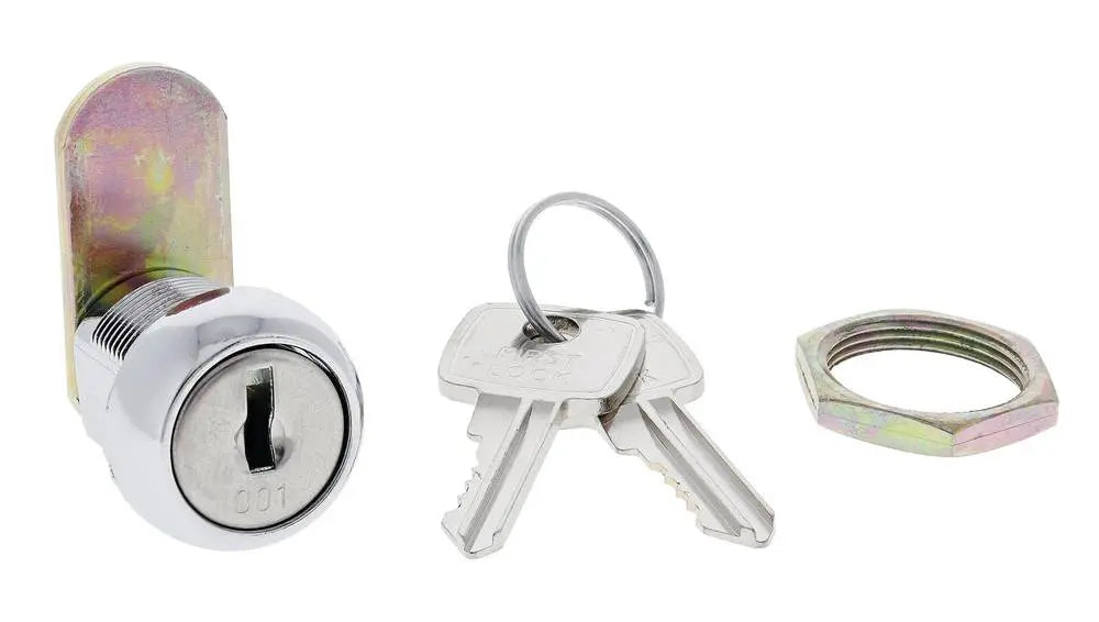 Lenlok LF16 16MM Round Face Mastered Cam Lock, 27mm cam, Keyed Alike 122,
