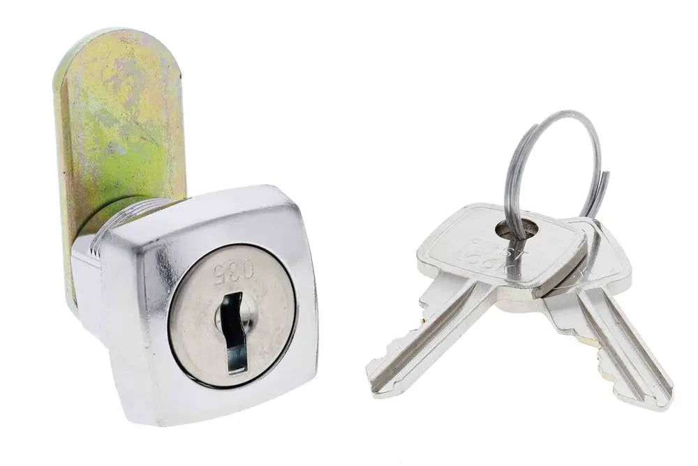 Lenlok LF16 16MM Square Face Mastered Cam Lock, 27mm cam, Keyed Alike 180,