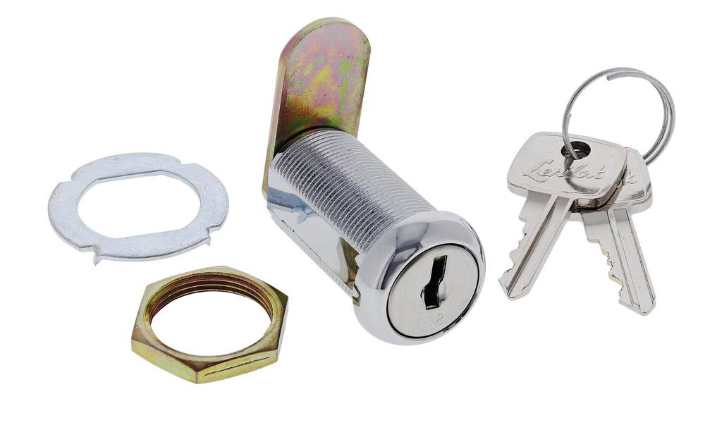 Lenlok LF16 32MM Round Face Mastered Cam Lock, 27mm cam, Keyed Alike 002,