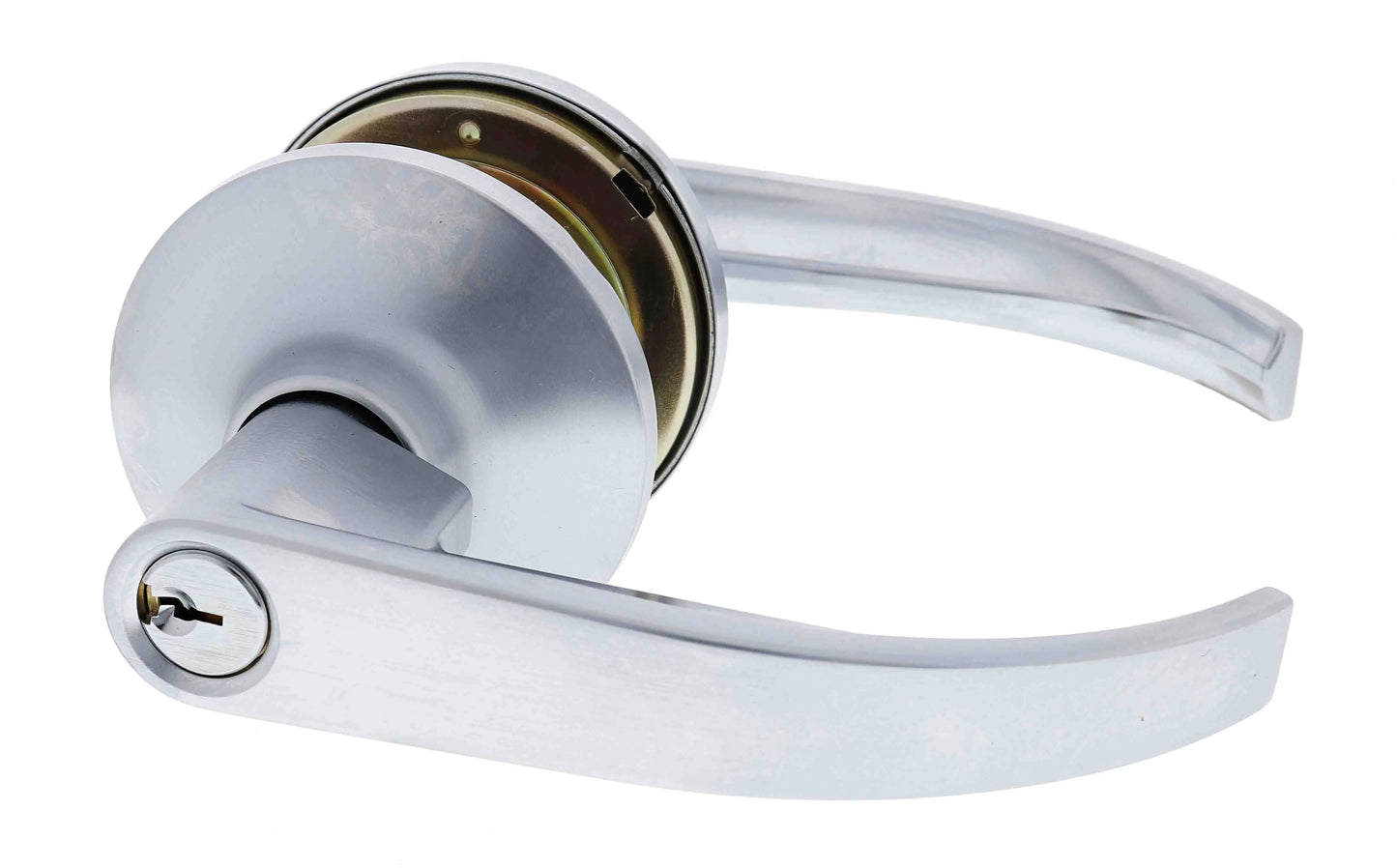 Carbine Ascot Tiebolt Entrance set, Disability Lever, 60-70mm backset, C4 Keyed to Differ, Boxed, Brushed Satin Chrome