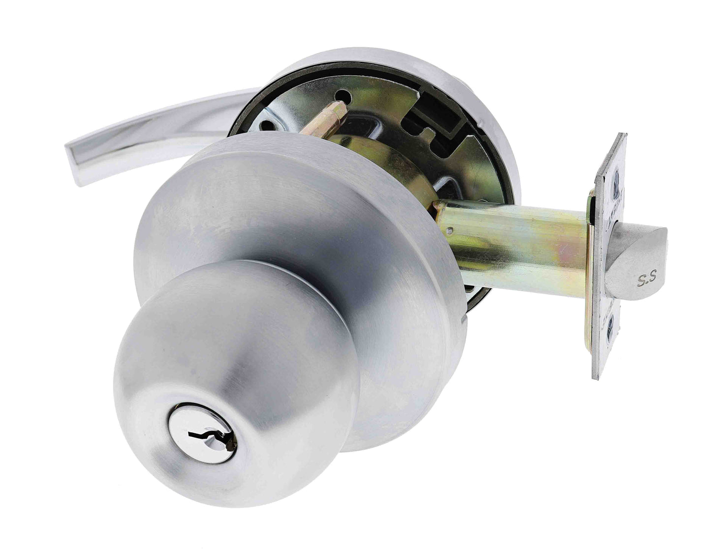 Carbine Doncaster PD7000 Cylindrical Entrance Knob Disabled Lever set with C4 Keyed to Differ, 70mm backset. Durable commercial knobset for secure access.