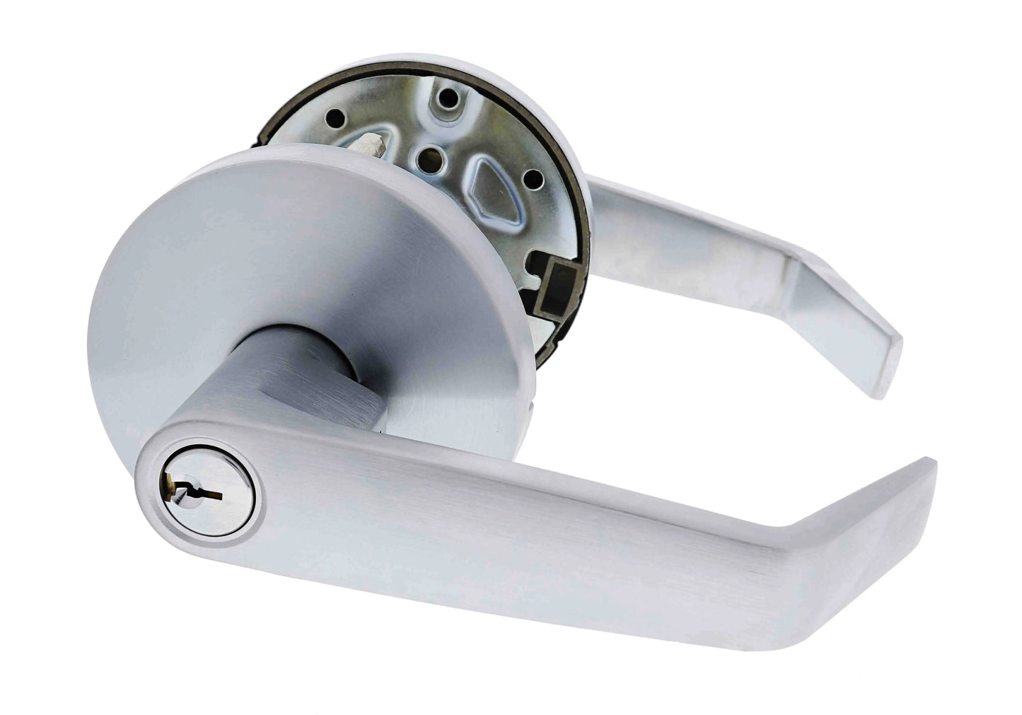 Carbine Doncaster 7000 Cylindrical Entrance set, Standard Lever, 70mm backset, C4 Keyed to Differ, Boxed, Brushed Satin Chrome