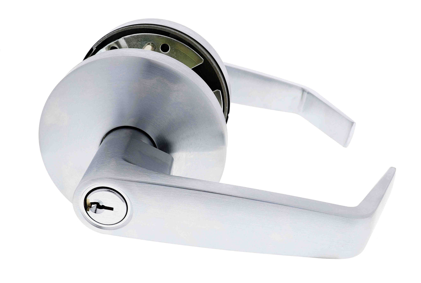 Carbine Doncaster 7000 Cylindrical Double Cylinder set, Standard Lever, 70mm backset, C4 Keyed to Differ, Boxed, Brushed Satin Chrome