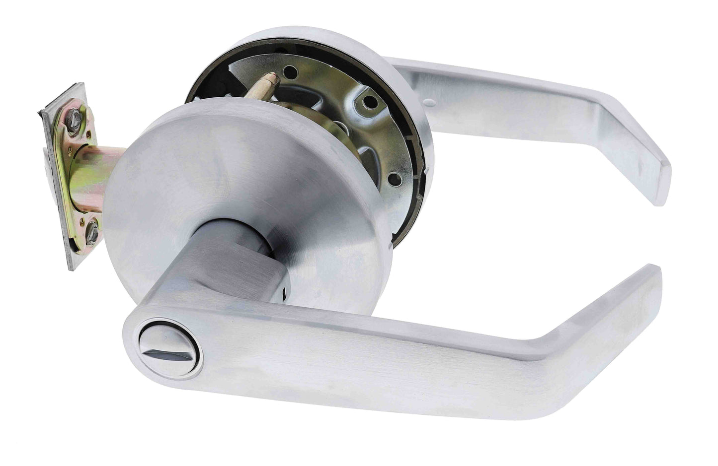 Carbine Doncaster 7000 Cylindrical Privacy set, Standard Lever, 70mm backset, , Boxed, Brushed Satin Chrome