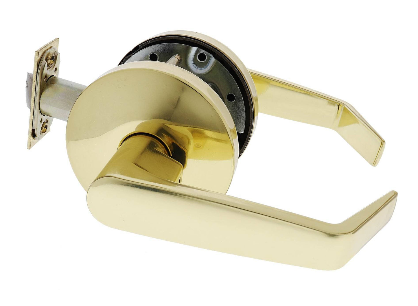 Carbine Doncaster 7000 Cylindrical Passage set, Standard Lever, 70mm backset, , Boxed, Polished Brass