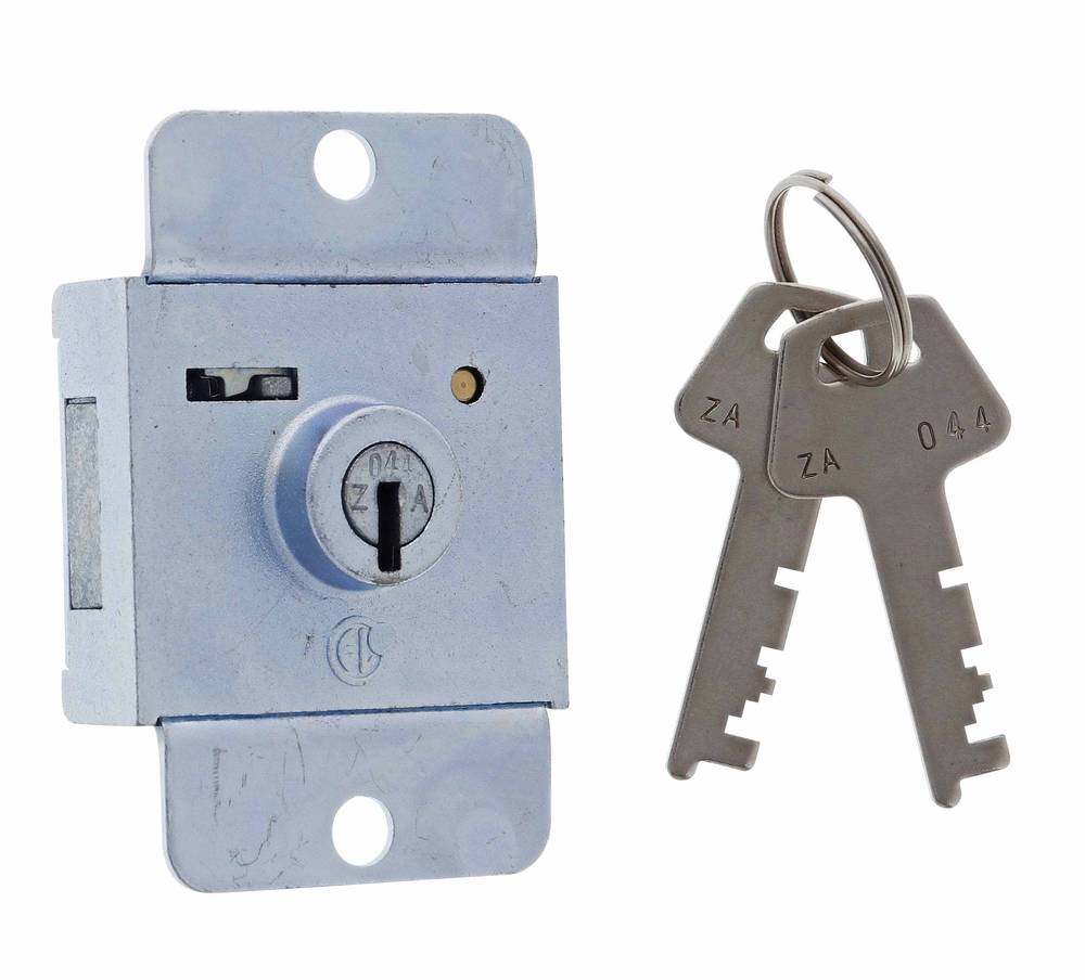 Firstlock 6MM Projection Lock, Keyed to Differ Poly Bag, Zinc Plate